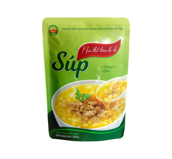 Súp Nui Thịt Bằm Bí Đỏ 
