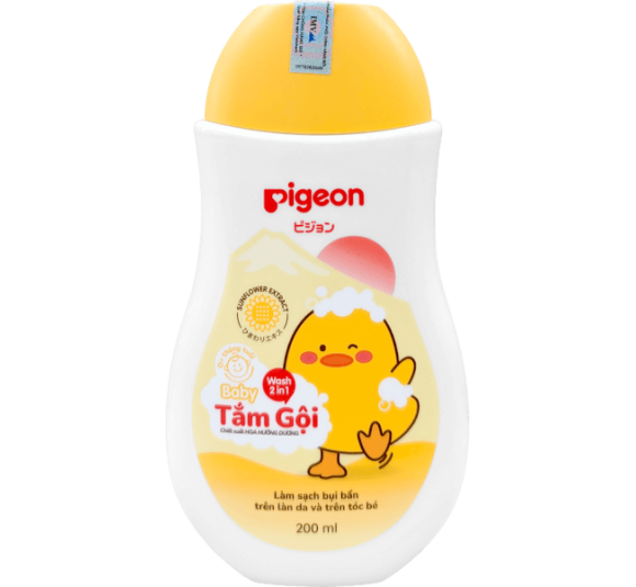 Tắm gội Pigeon dịu nhẹ hoa hướng dương 200ml (không Paraben)