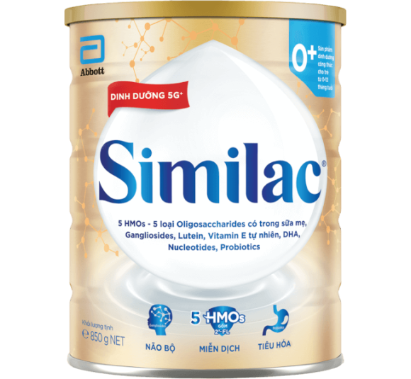 Sữa Similac 0+ 850g (0-12 tháng) (Bao bì cũ: Similac Số 1 900g (0-6 tháng) - Giao bao bì ngẫu nhiên)