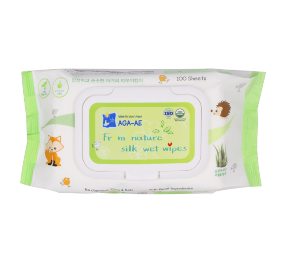 Khăn ướt chiết xuất tự nhiên Aga-ae, 100 tờ