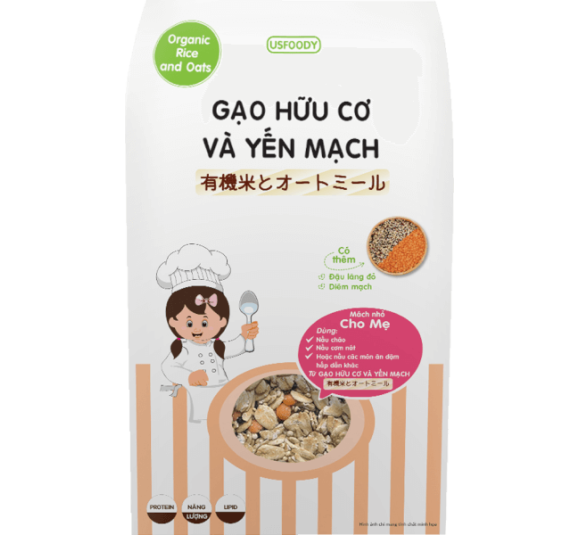 Gạo hữu cơ và yến mạch 500g