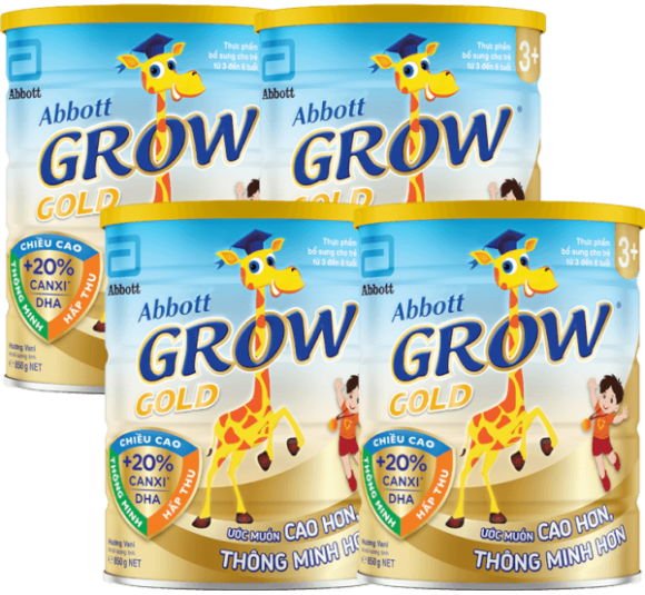 Combo 4 lon Sữa Abbott Grow 3+ 850g (3-6 tuổi)