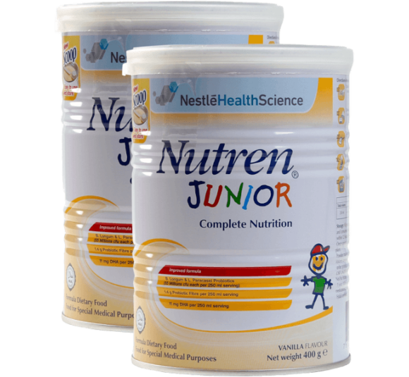 Combo 2 lon Thực phẩm dinh dưỡng y học Nutren JUNIOR 400g (1-10 tuổi)