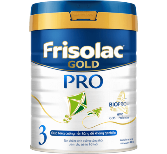 Sữa Frisolac Gold Pro số 3, 800g (1-3 tuổi) (Giao bao bì ngẫu nhiên)