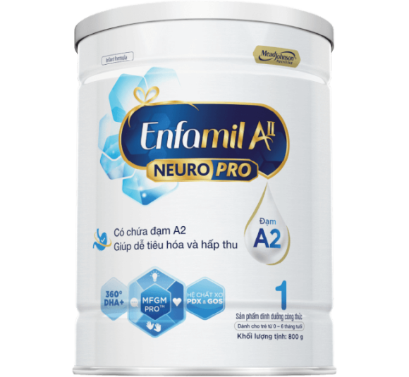 Sữa Enfamil A2 NeuroPro số 1 800g (Infant Formula, 0 - 6 tháng)