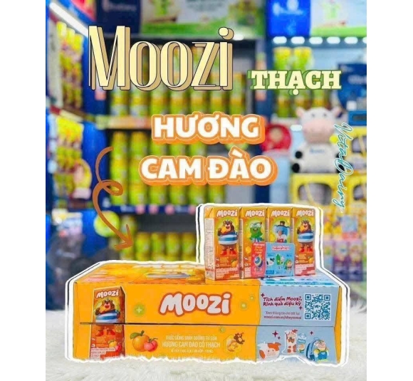 Sữa thạch Moozi 170ml Vị Cam Đào  (3y+) x Thùng 48 Hộp