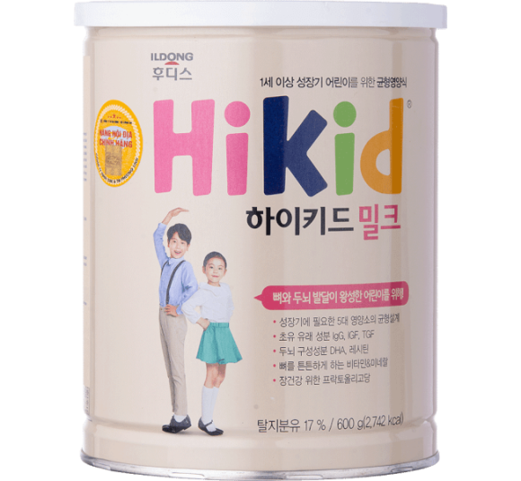 Sữa Hikid vị Vani 600g (1-9 tuổi)