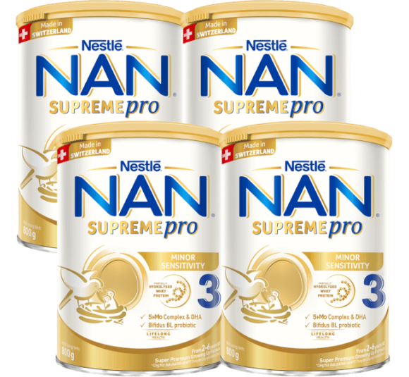 Combo 4 Sữa NAN SUPREME PRO số 3 800g (2-6 tuổi)