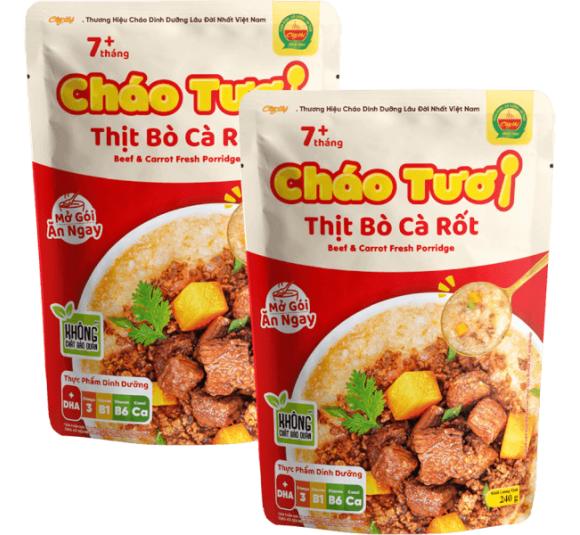 Combo 2 Cháo tươi Cây Thị Thịt bò cà rốt