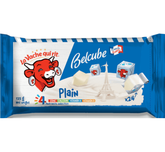 Phô mai Con Bò Cười Vuông  Belcube Plain 24C