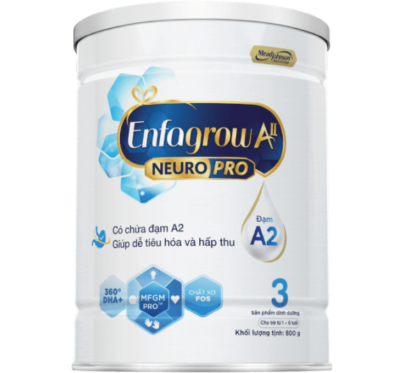 Sữa Enfagrow A2 NeuroPro số 3 800g (1 - 6 tuổi)