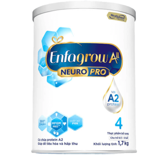 Sữa Enfagrow A2 Neuro Pro số 4 1.7 kg (3 - 6 tuổi)