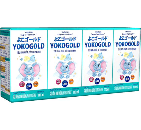 Sữa uống dinh dưỡng Vinamilk Yoko Gold 110ml (Lốc 4 hộp)