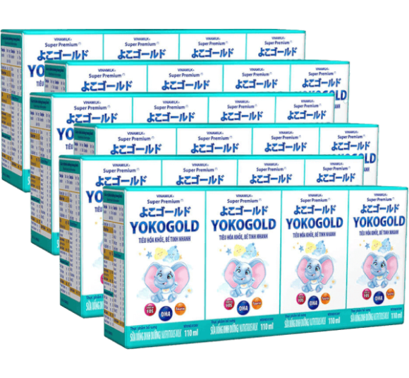 Combo 6 Sữa uống dinh dưỡng Vinamilk Yoko Gold 110ml (Lốc 4 hộp)