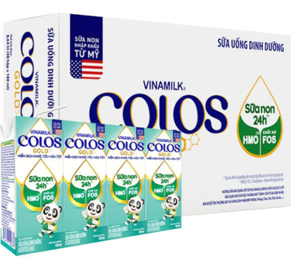 Thùng Sữa non Vinamilk ColosGold 180ml (từ 1 tuổi) lốc 4 hộp - 12 lốc