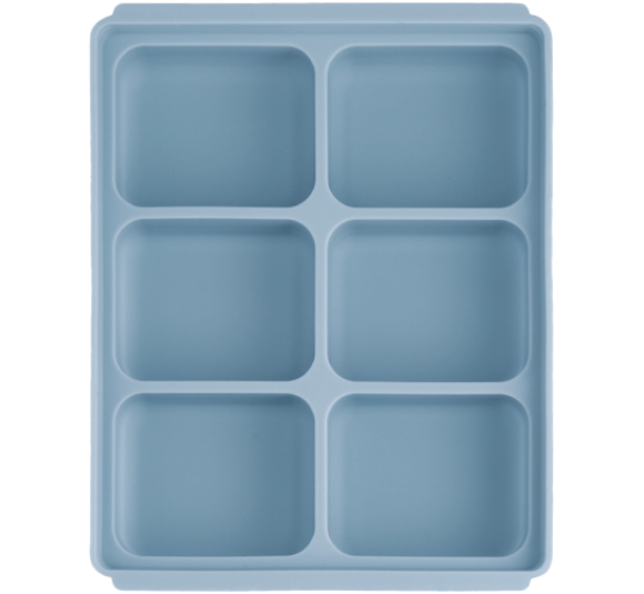 Khay silicone trữ đông Edison (màu xanh, 6 ô)