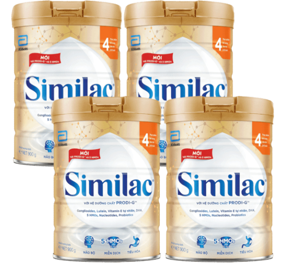 Combo 4 Sữa Similac Số 4 (2-6 tuổi) 900g