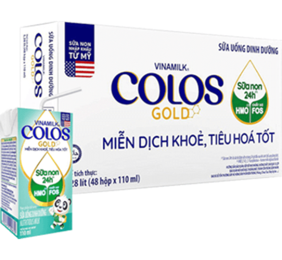 Thùng Sữa non Vinamilk ColosGold 110ml (từ 1 tuổi) lốc 4 hộp - 12 lốc