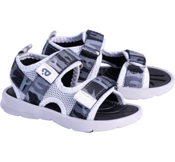 Sandal bé trai cao cấp Animo A2301_JK014 (19-21-23-25,Đen trắng)