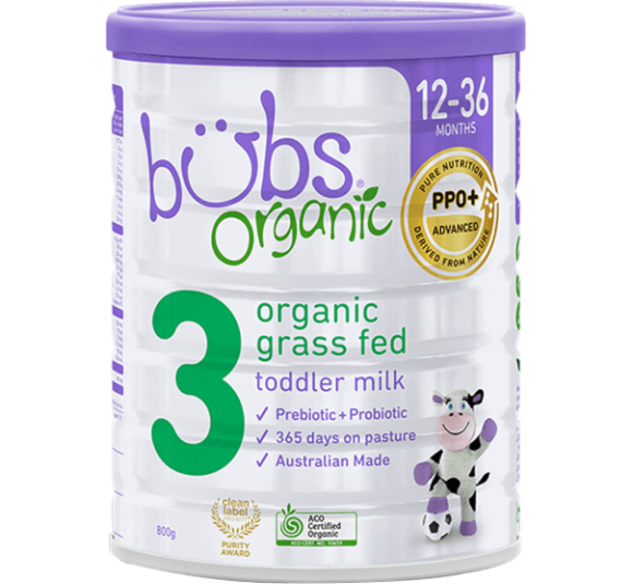 Sữa Bubs Organic Bovine số 3 800g (12-36 tháng)