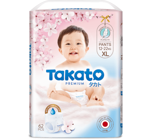 Tã quần Nhật Bản Takato siêu mềm mại (XL, 62 miếng)