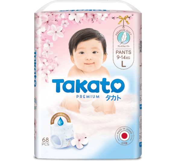 Tã quần Nhật Bản Takato siêu mềm mại (L, 68 miếng)
