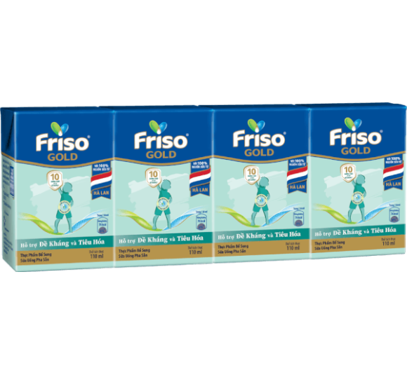 Sữa Friso Gold 110ml (từ 1 tuổi) - Lốc 4 hộp - New