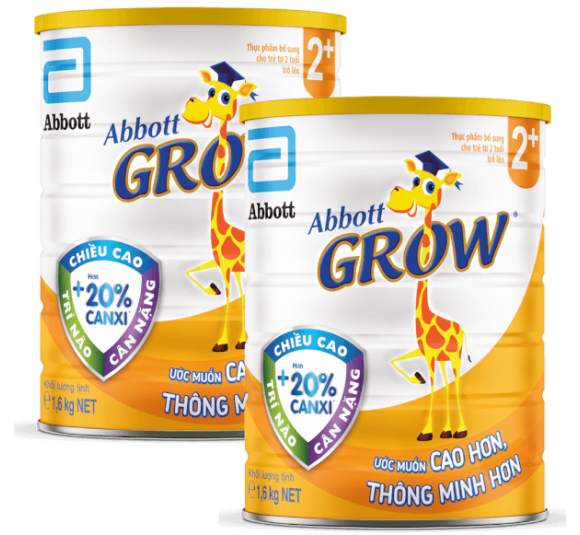 Combo 2 Sữa Abbott Grow 2+ 1,6kg (trên 2 tuổi)