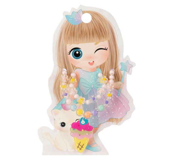 Set 2 món vòng cổ và vòng tay hình que kem Animo A2305_MN015 (Xanh)