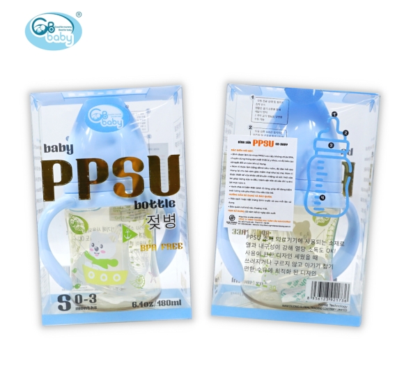 Bình sữa PPSU Gb Baby tay cầm 180ml cổ rộng - New