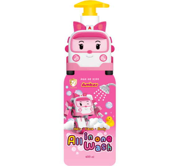Tắm gội toàn thân cho bé Aga-ae 400ml (hồng)