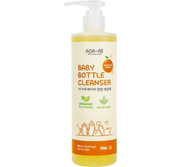 Nước rửa bình sữa AGA-AE hương cam - Chai 500ml (Giao bao bì ngẫu nhiên)