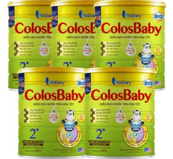 Combo 5 SPDD công thức Colosbaby Bio Gold 2+ 800g - S