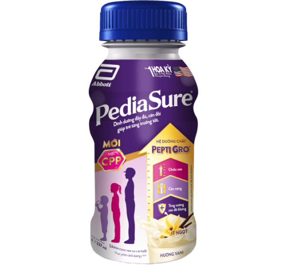 Thực phẩm dinh dưỡng y học cho trẻ 1-10 tuổi: Pediasure dạng lỏng hương vani 237ml (Lốc 6 chai)