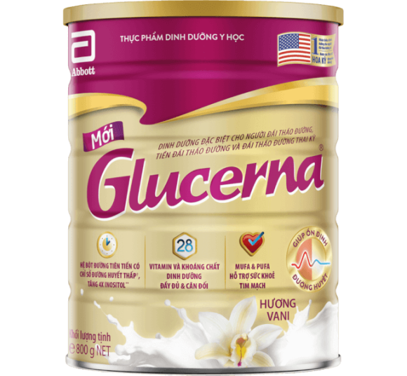 Thực phẩm dinh dưỡng y học Glucerna hương vani 800g