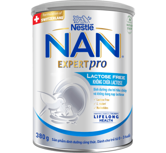 Sản phẩm dinh dưỡng công thức Nestle Nan Expert Pro Lactose Free không chứa lactose 380g