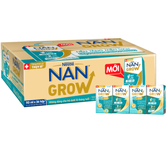 Thùng thực phẩm bổ sung Nestlé NANGROW 9 (4x110ml)