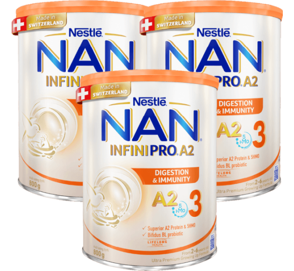 Combo 3 Sữa NAN INFINIPRO A2 800g số 3 (2-6 tuổi)
