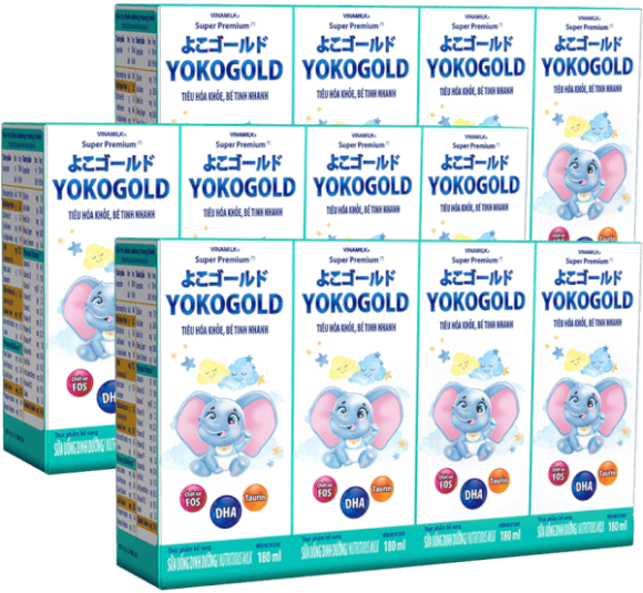 Combo 3 Sữa uống dinh dưỡng Vinamilk Yoko Gold 180ml (Lốc 4 hộp)