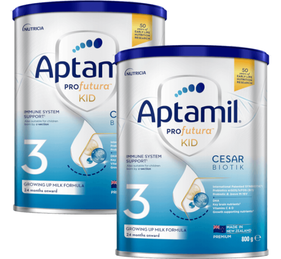 Combo 2 sữa Aptamil Profutura KID Cesarbiotik 3 800g (Từ 2 tuổi)
