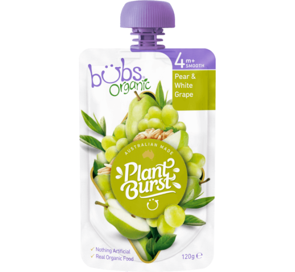 Trái Cây Nghiền Bubs Organic Lê & Nho