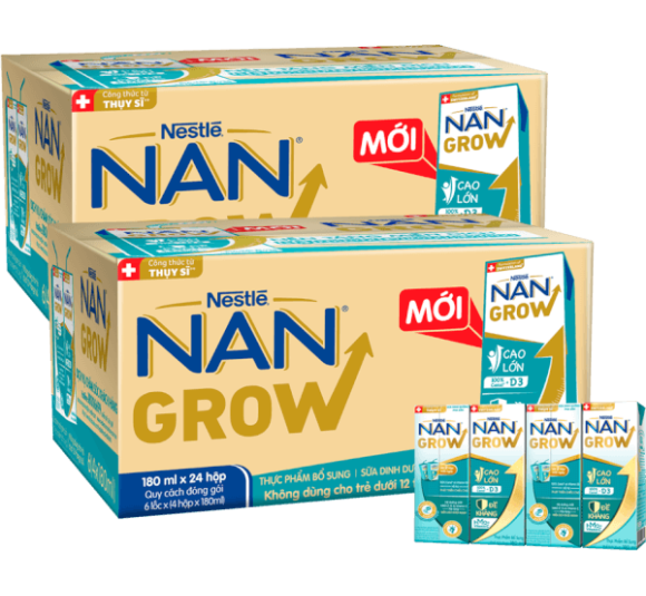 Combo 2 Thùng Thực phẩm bổ sung Nestlé NANGROW 6 (4x180ml)