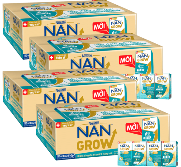 Combo 4 Thùng thực phẩm bổ sung Nestlé NANGROW 9 (4x110ml)