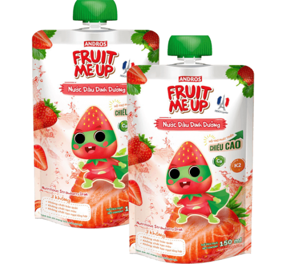 Combo 2 Fruit Me Up Nước Dâu Dinh Dưỡng 150ml/Fruit Me Up Nutrious Strawberry drink 150ml