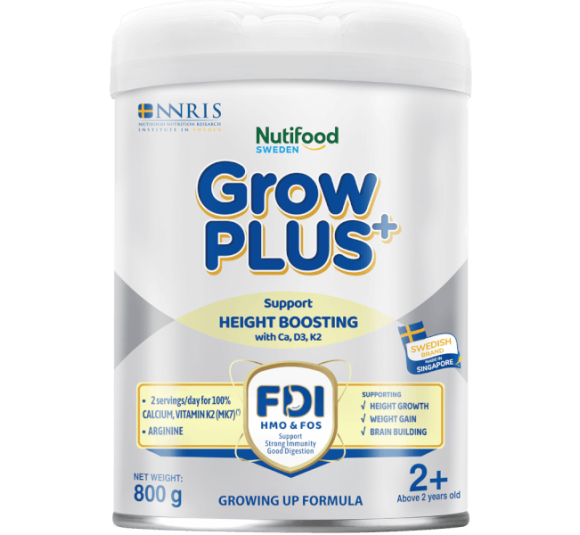 Sản phẩm dinh dưỡng công thức GrowPLUS+ 2+ (Bạc), 800g (trên 2 tuổi)