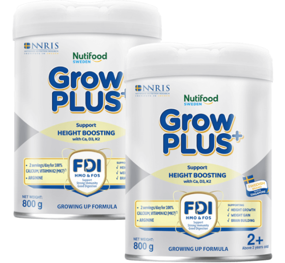 Combo 2 Sản phẩm dinh dưỡng công thức GrowPLUS+ 2+ (Bạc), 800g (trên 2 tuổi)