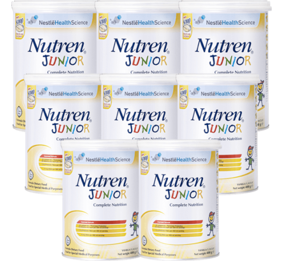Combo 8 Thực phẩm dinh dưỡng y học Nutren JUNIOR 400g (1-10 tuổi)