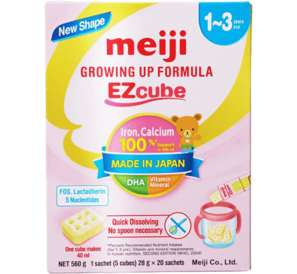 Sữa Meiji Growing up Formula Ezcube 560g (1-3 tuổi)