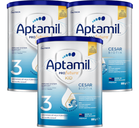 Combo 3 sữa Aptamil Profutura KID Cesarbiotik 3 800g (Từ 2 tuổi)