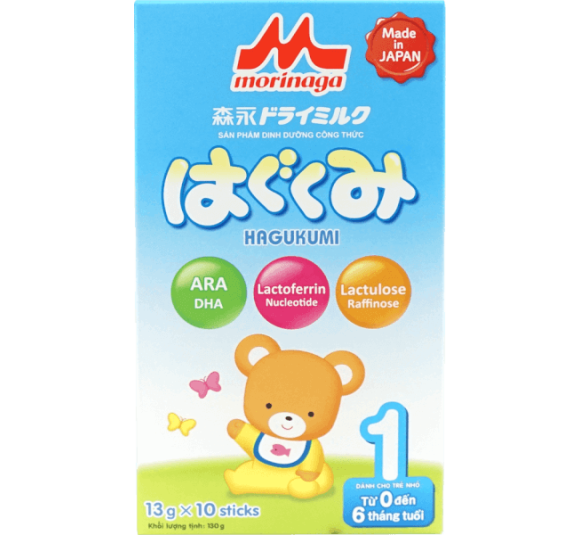 Sữa Morinaga số 1 dạng thanh 130g (Hagukumi, 0-6 tháng)